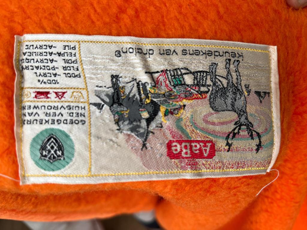 Originele vintage AaBe deken- Oranje/Wit Geruit - 240x210 cm, Ophalen, Zo goed als nieuw