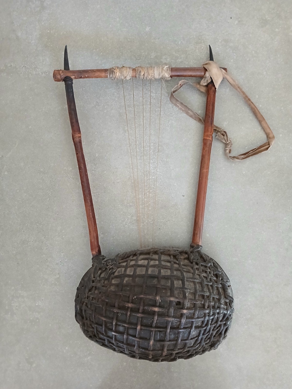 Vintage Afrikaanse Lier, Muziek en Instrumenten, Ophalen, Gebruikt, Harp
