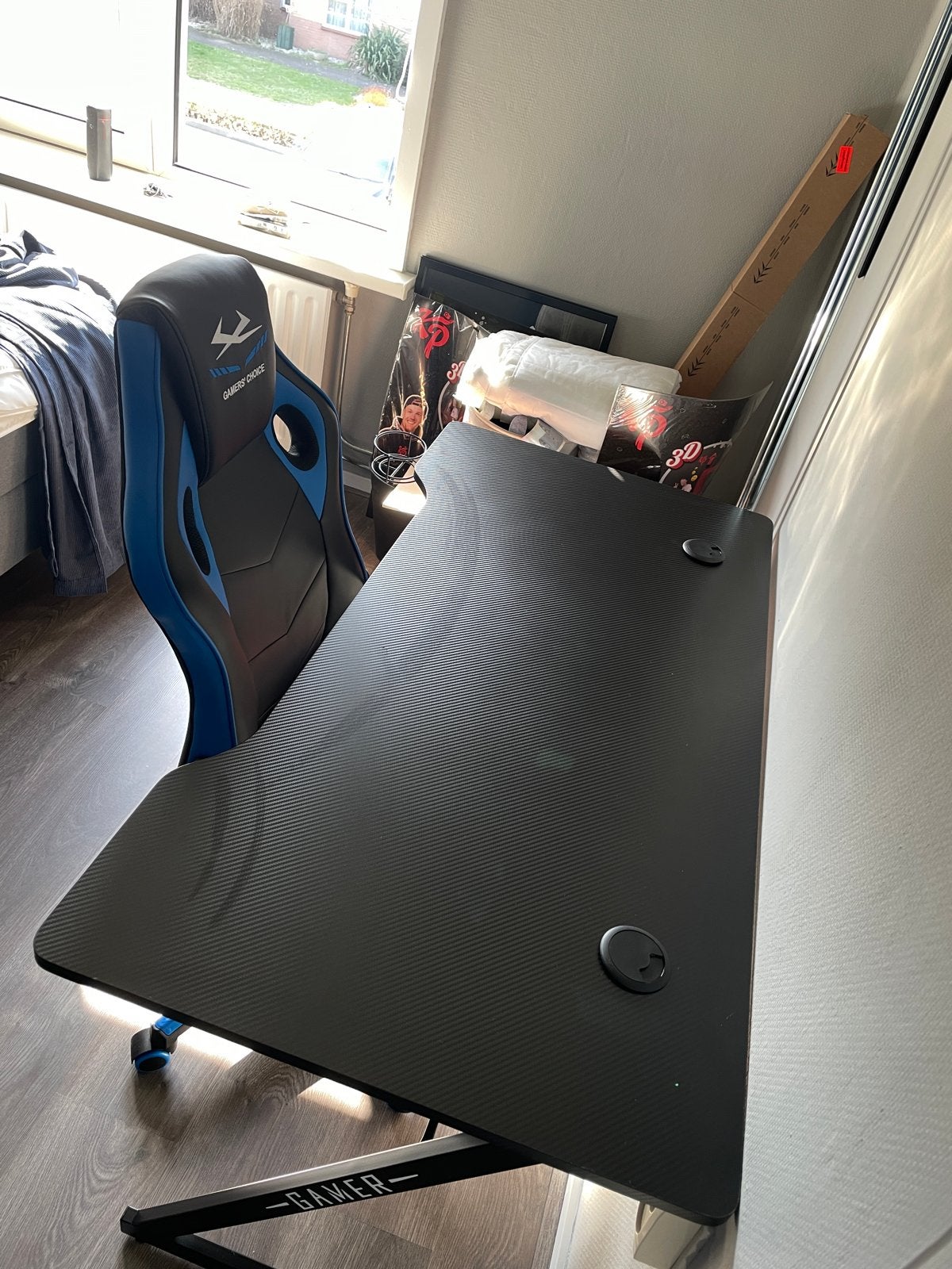 Gaming bureau 120x60cm - Perfect voor elke gamer, Ophalen, Zwart, Metaal, Zo goed als nieuw