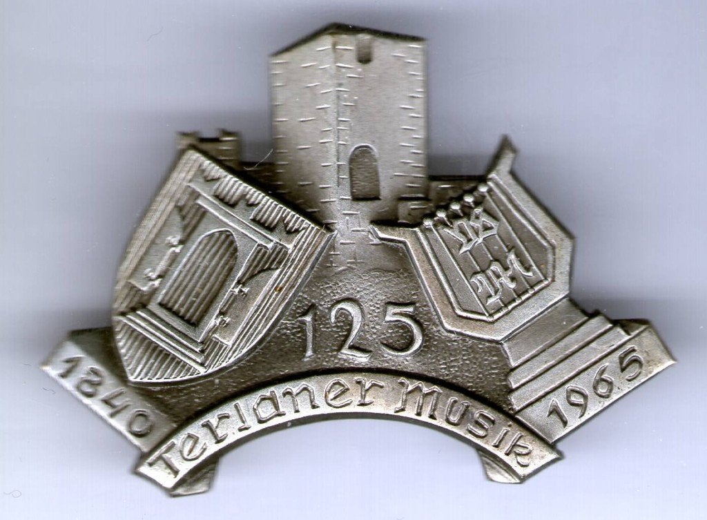 125 jaar Terlaner misik 1840 - 1965 zilverkl broche ( V_106), Verzenden, Nieuw, Stad of Land, Speldje of Pin