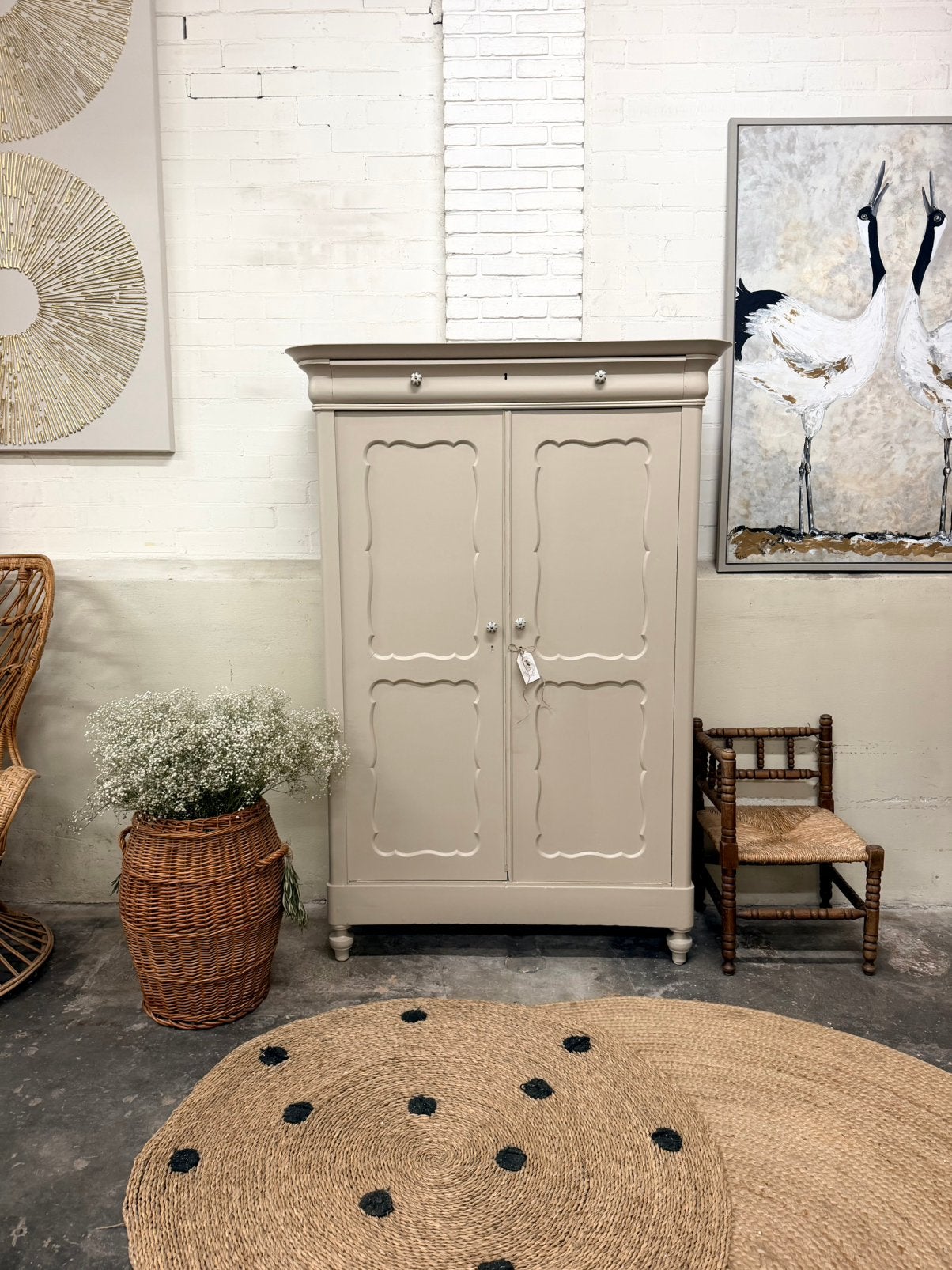 Foto 7 van Biedermeier meidenkast linnenkast kledingkast buffetkast