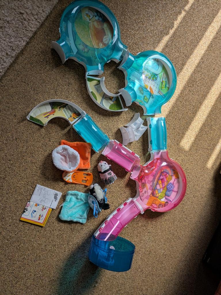 Zhu Zhu pets hamster baan met 2 hamsters, Ophalen of Verzenden, Zo goed als nieuw, Jongen of Meisje