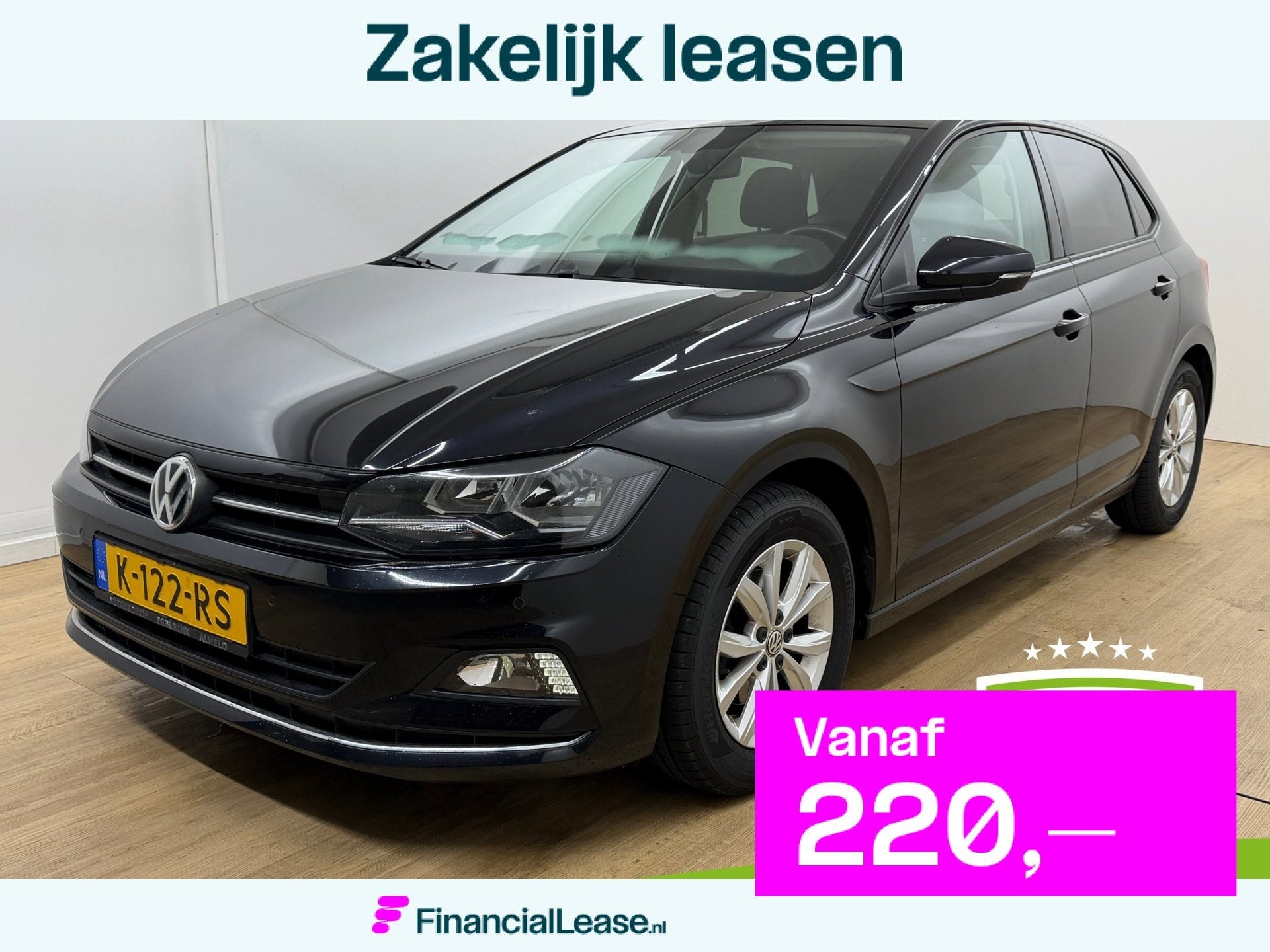 Volkswagen Polo Occasion 1.0 TSI Comfortline | Zwart | Tweed, Voorwielaandrijving, Gebruikt, Bedrijf, Handgeschakeld