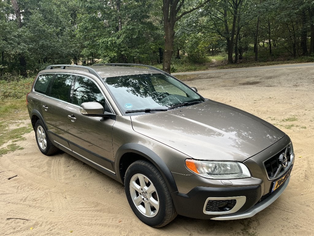 Mooie, comfortabele, goed onderhouden Volvo XC70 2.4 D 2009, Voorwielaandrijving, Zwart, Bruin, XC70