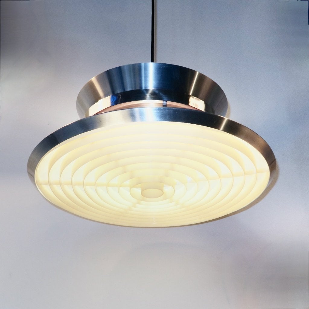 hanglamp Carl Thore Granhaga Zweden aluminium 70s, -, -, Vintage, Granhaga