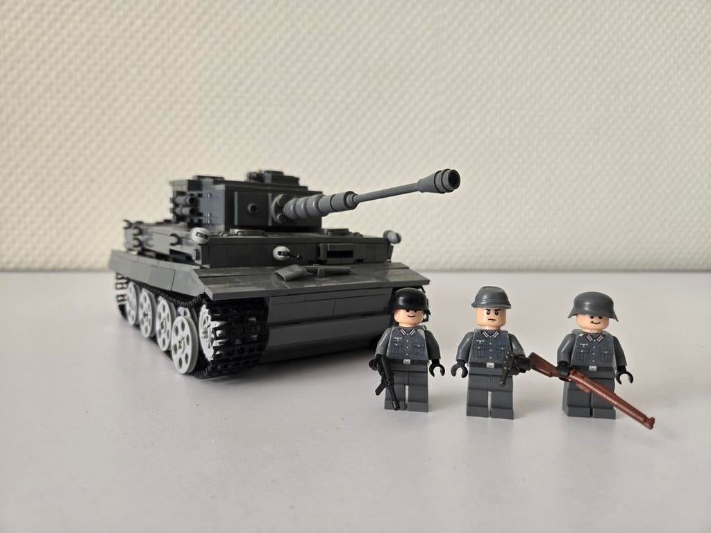 Lego Mechanized Brick Tiger Tank WO2 met figuren, Ophalen of Verzenden, Gebruikt, Overige merken