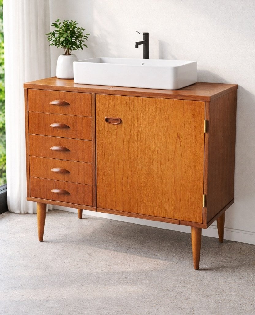 Prachtige vintage teakhouten kast, Huis en Inrichting, Ophalen, Teakhout, 50 tot 100 cm, Zo goed als nieuw