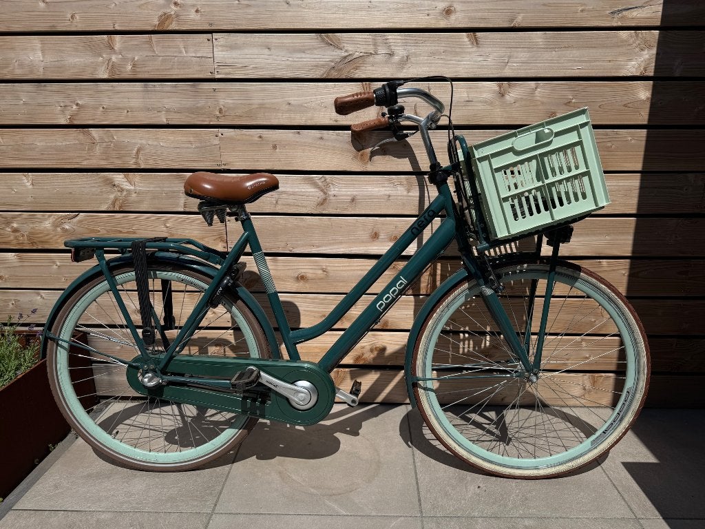 Popal damesfiets groen, Terugtraprem, Versnellingen, Ophalen, Overige merken
