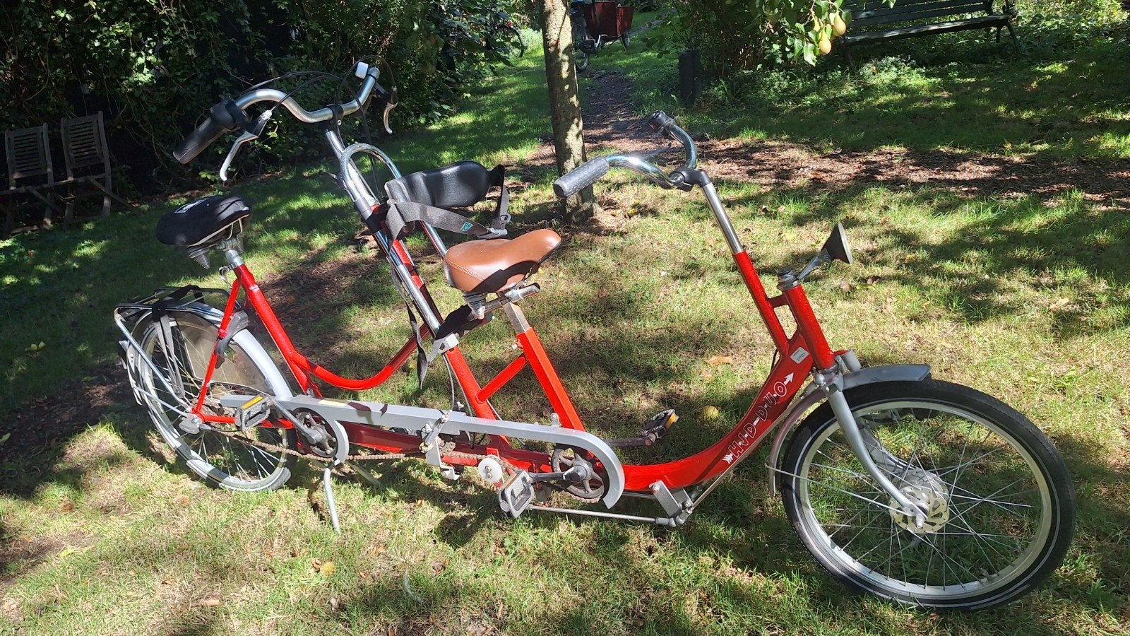 HJD Duo Tandenfiets - Ideaal voor ouder en kind, Ophalen, Minder dan 10 versnellingen, Gebruikt, Minder dan 49 cm