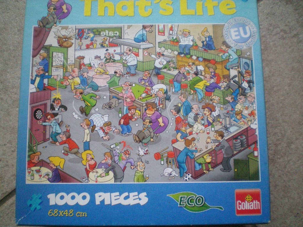 That's Life Puzzel 1000 stukjes. Pub, Bar., Ophalen of Verzenden, 500 t/m 1500 stukjes, Zo goed als nieuw, Legpuzzel