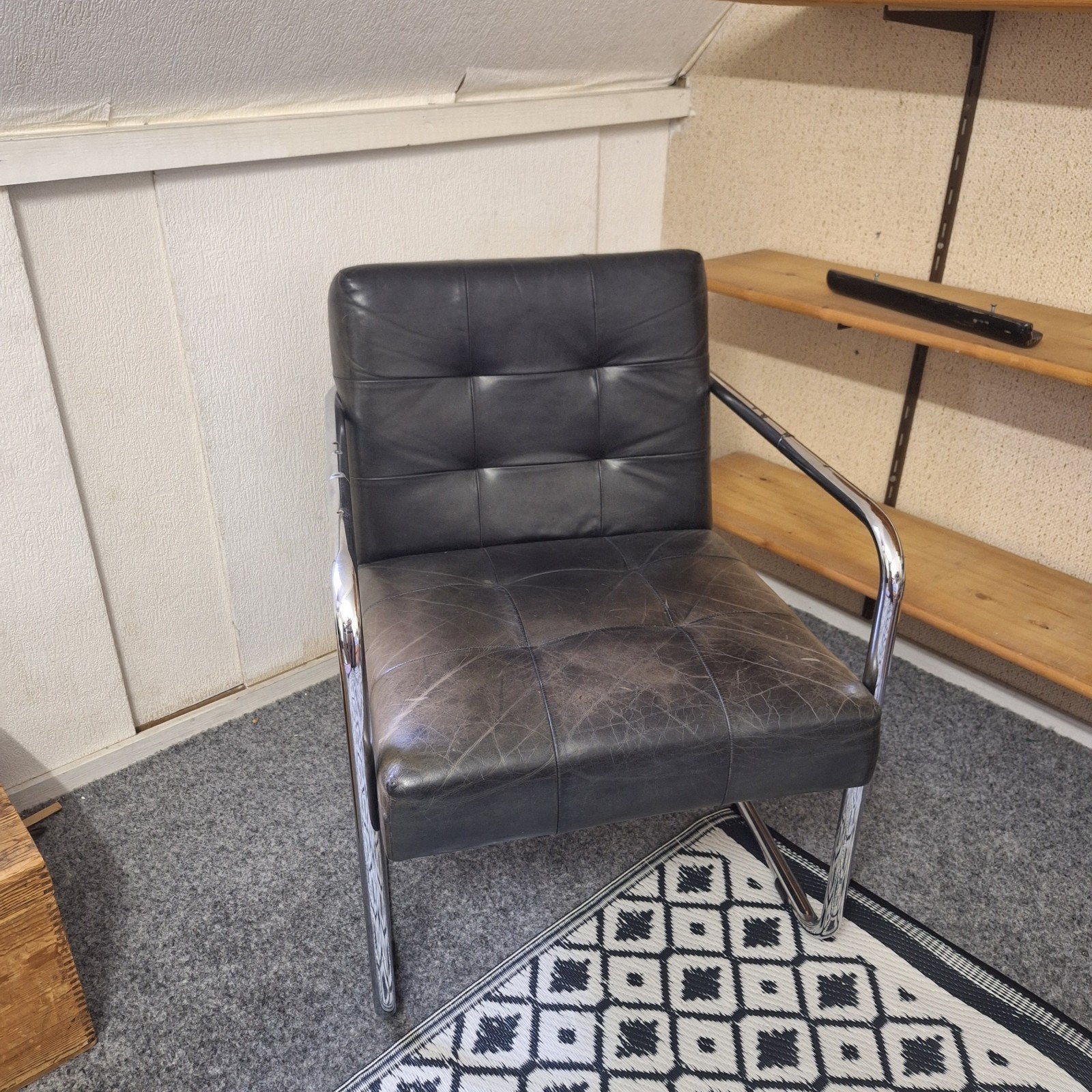 2 vintage buisframe fauteuils (jaren '80), Ophalen, Gebruikt, Twee, Overige kleuren