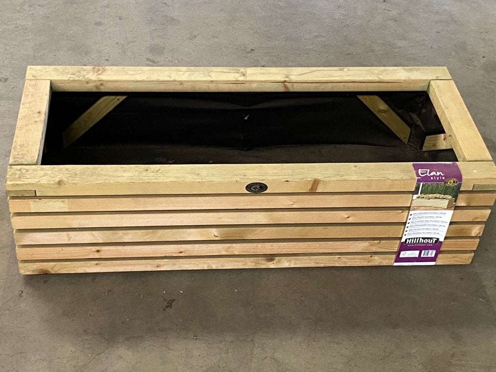 Hillhout Elan bloembak excellent 30x120x50 cm €125,00, Ophalen, 100 cm of meer, Nieuw, Rechthoekig