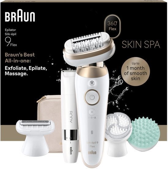 Braun Silk·épil 9 Flex SkinSpa SES9-481 3D - Epilator, BrAun, Overige typen, Ophalen of Verzenden, BrAun