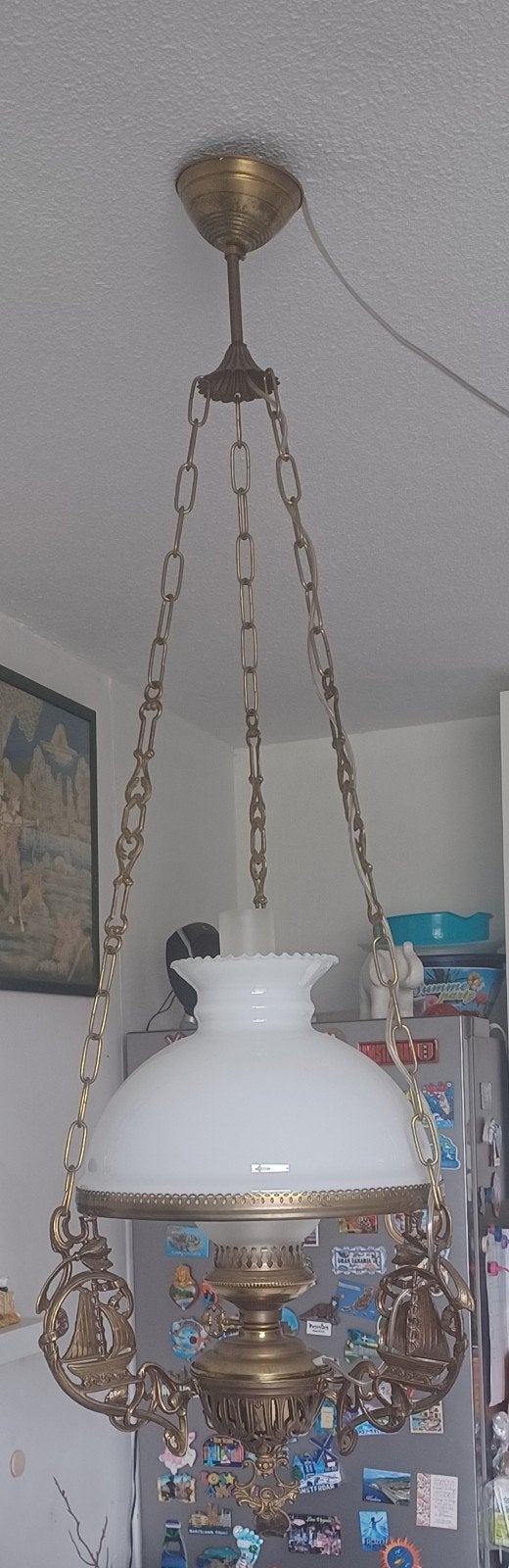 Olie lamp, Ophalen