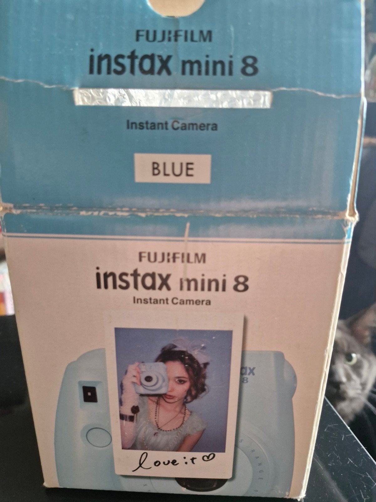 Fujifilm Instax Mini 8 Instant Camera - Blauw, Ophalen of Verzenden, Zo goed als nieuw, Instant camera, Fujifilm