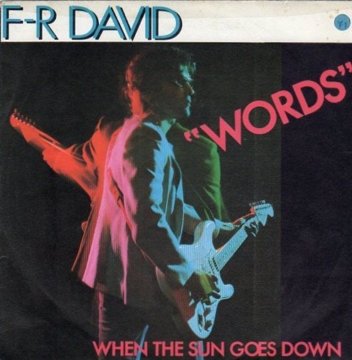 F.R. David : Words (1982), Cd's en Dvd's, Gebruikt, Fotohoes, 7 inch, Ophalen of Verzenden