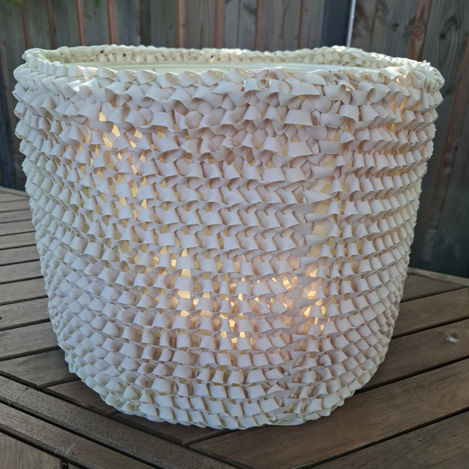 Ikea LERGRYN lampenkap, beige/champagne kleur, Huis en Inrichting, Lampen | Lampenkappen, Ophalen, Beige, Zo goed als nieuw, 33 cm