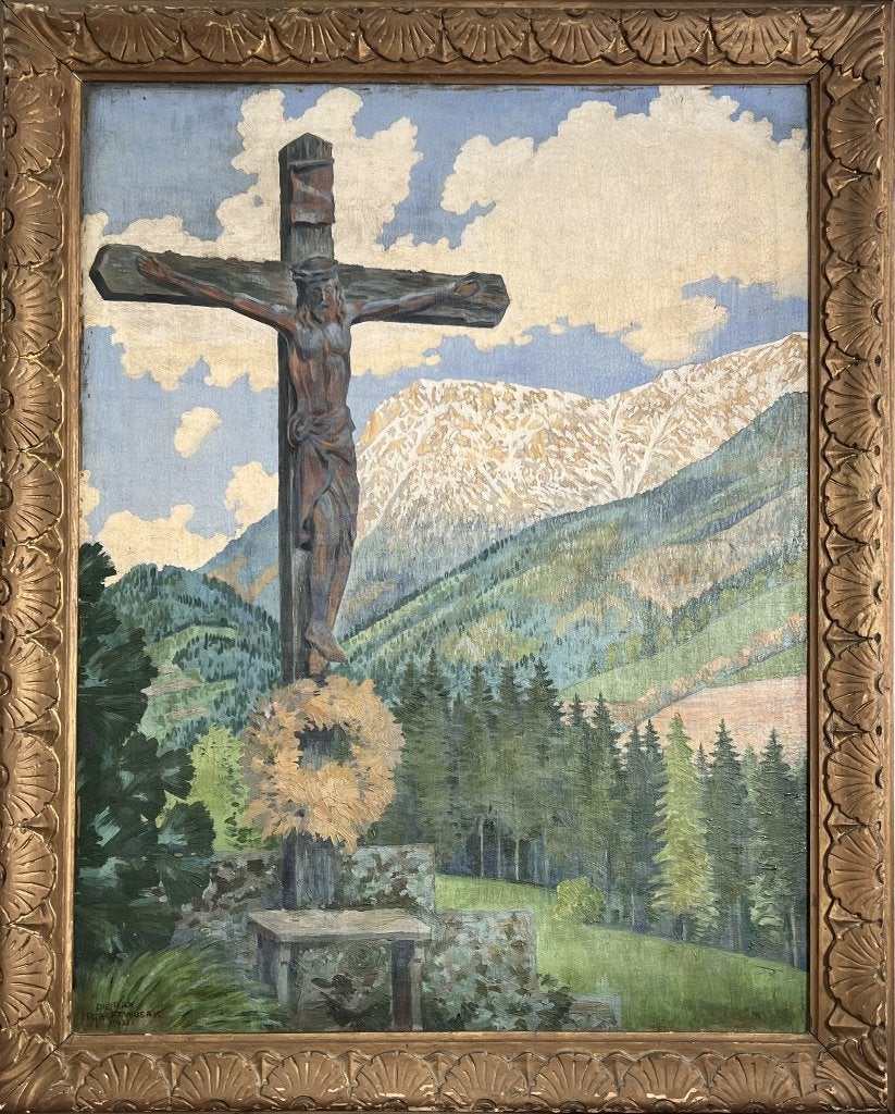 6. Schilderij, Robert Wosak - "Die Rax", 1921, Ophalen of Verzenden