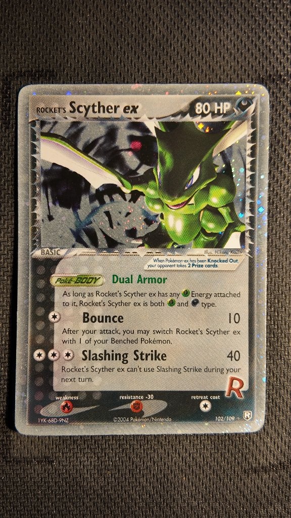 Rocket's Scyther ex 102 Team Rocket Returns | Pokemon kaart, Ophalen, Losse kaart, Foil