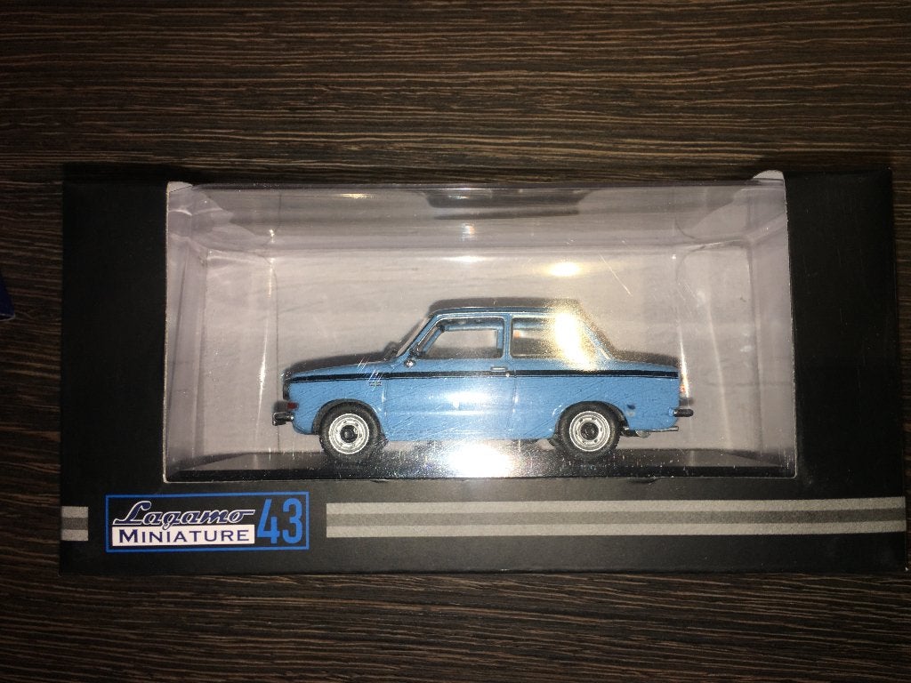 DAF 55 Marathon sedan 1972 Lagamo Miniaturen 1:43 lichtblauw, Hobby en Vrije tijd, Modelauto's | 1:43, Ophalen of Verzenden, Nieuw