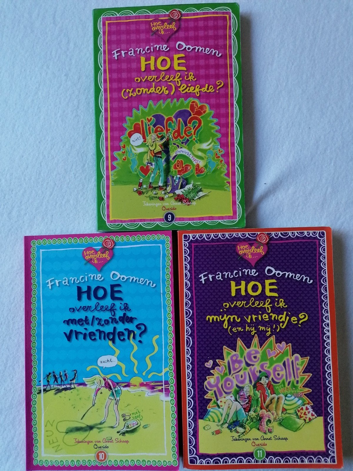 3 boeken "Hoe overleef ik....?", Ophalen of Verzenden, Zo goed als nieuw, Francine Oomen