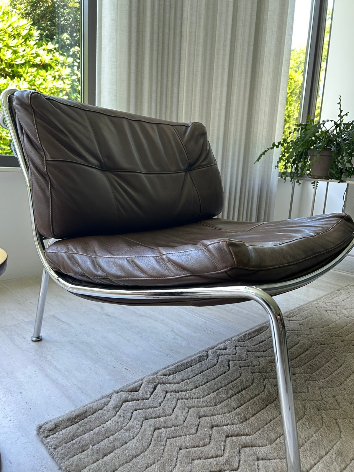 Living Divani fauteuil, Ophalen, Zo goed als nieuw, 75 tot 100 cm, Leer
