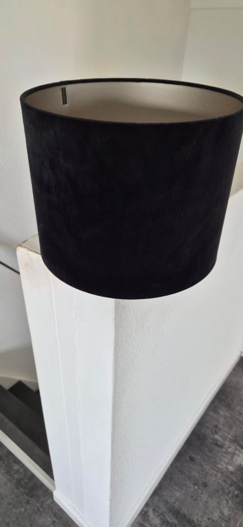Lampenkap zwart fluweel, Ophalen of Verzenden, Zo goed als nieuw, Zwart, Rond