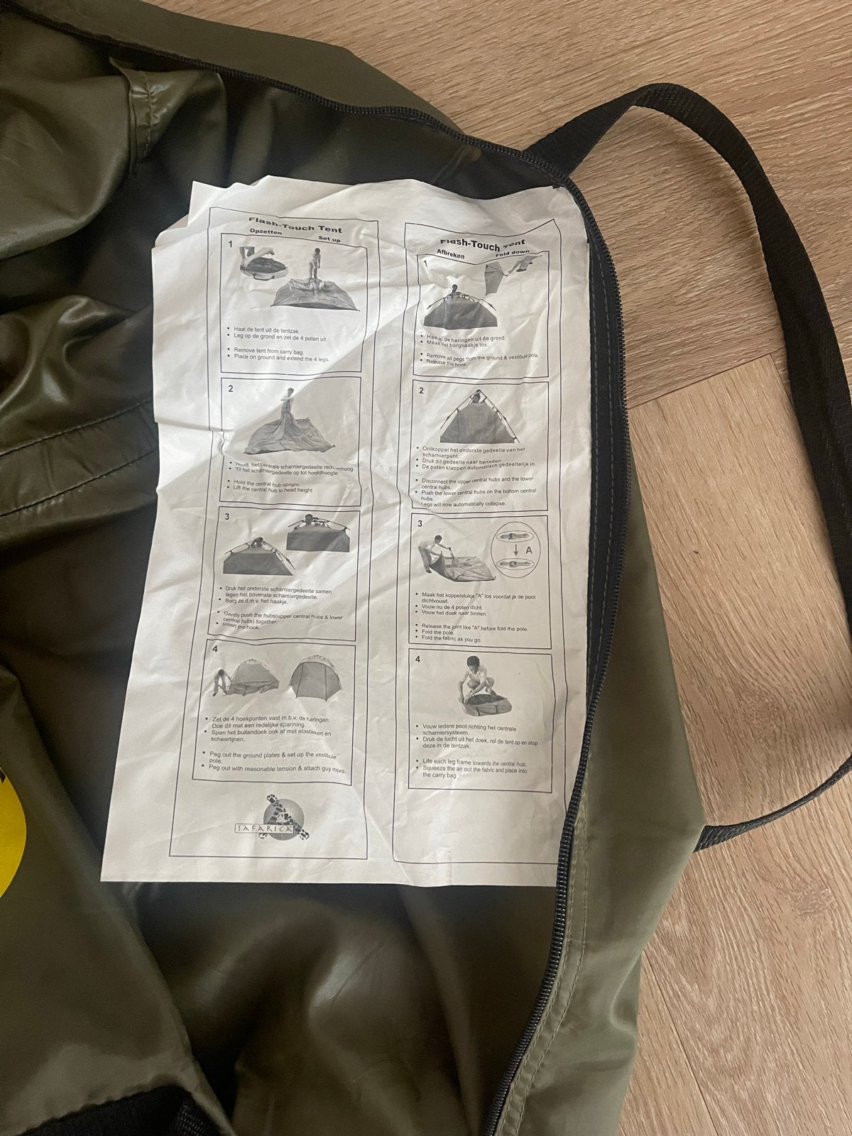 Safarica Presto 3 tent - nieuw, Caravans en Kamperen, Ophalen of Verzenden, Zo goed als nieuw, Tot en met 3