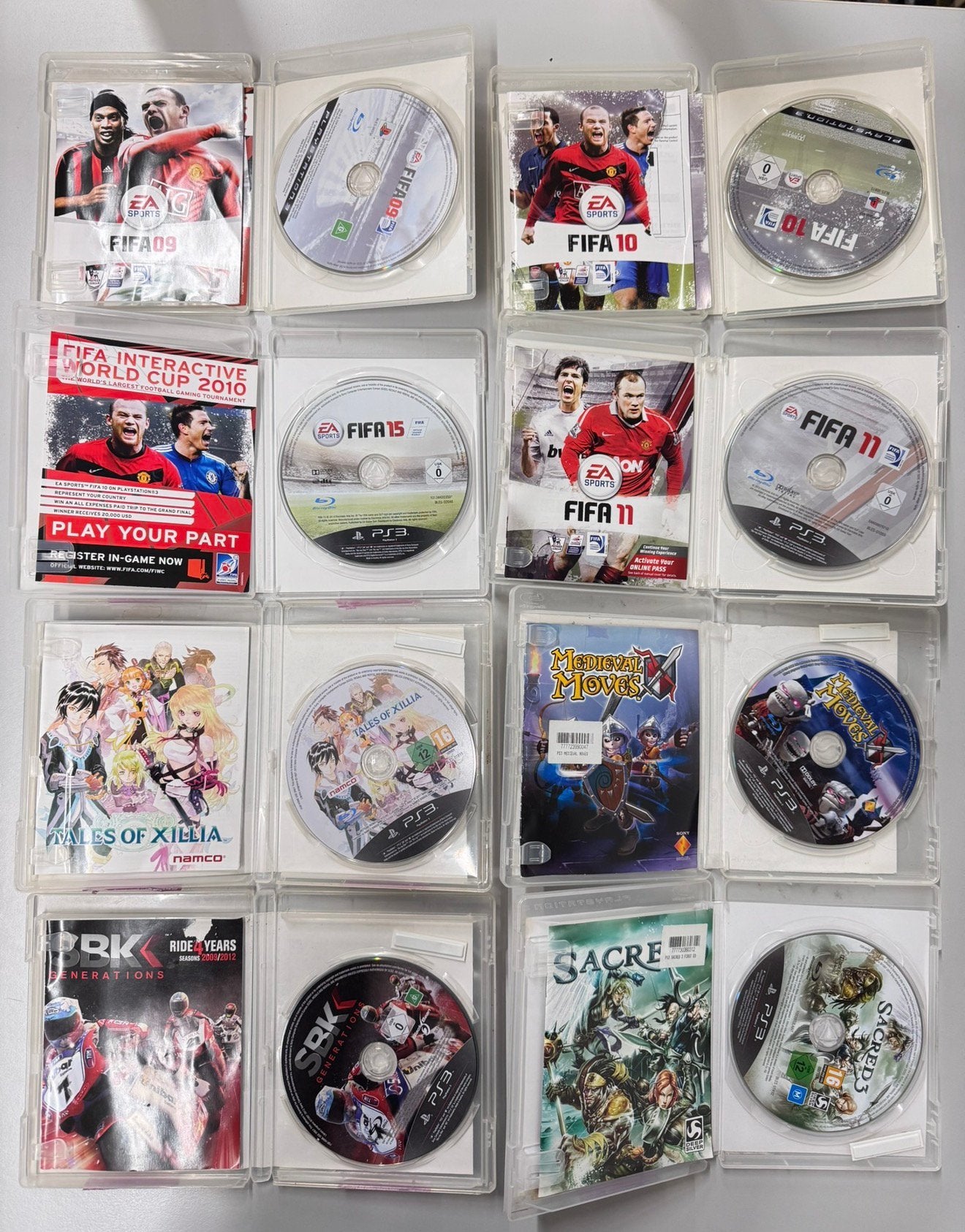 8x PS3 Playstation 3 games spelletjes fifa tales xillia sacr, 1 speler, Ophalen of Verzenden, Zo goed als nieuw, H