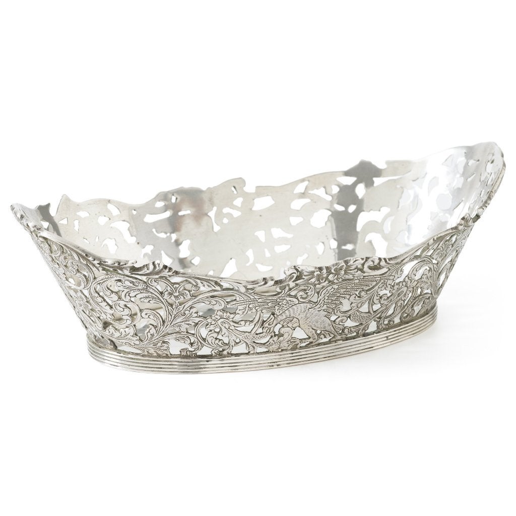 Antiek zilver bonbonmand, Ophalen of Verzenden, Zilver