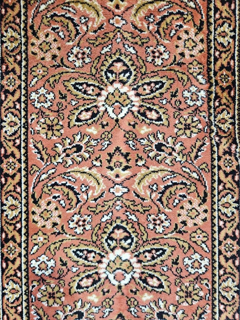 Vintage oosters wol vloerkleed floral pink mini 70x90cm, Huis en Inrichting, Stoffering | Tapijten en Kleden, Gebruikt, 50 tot 100 cm