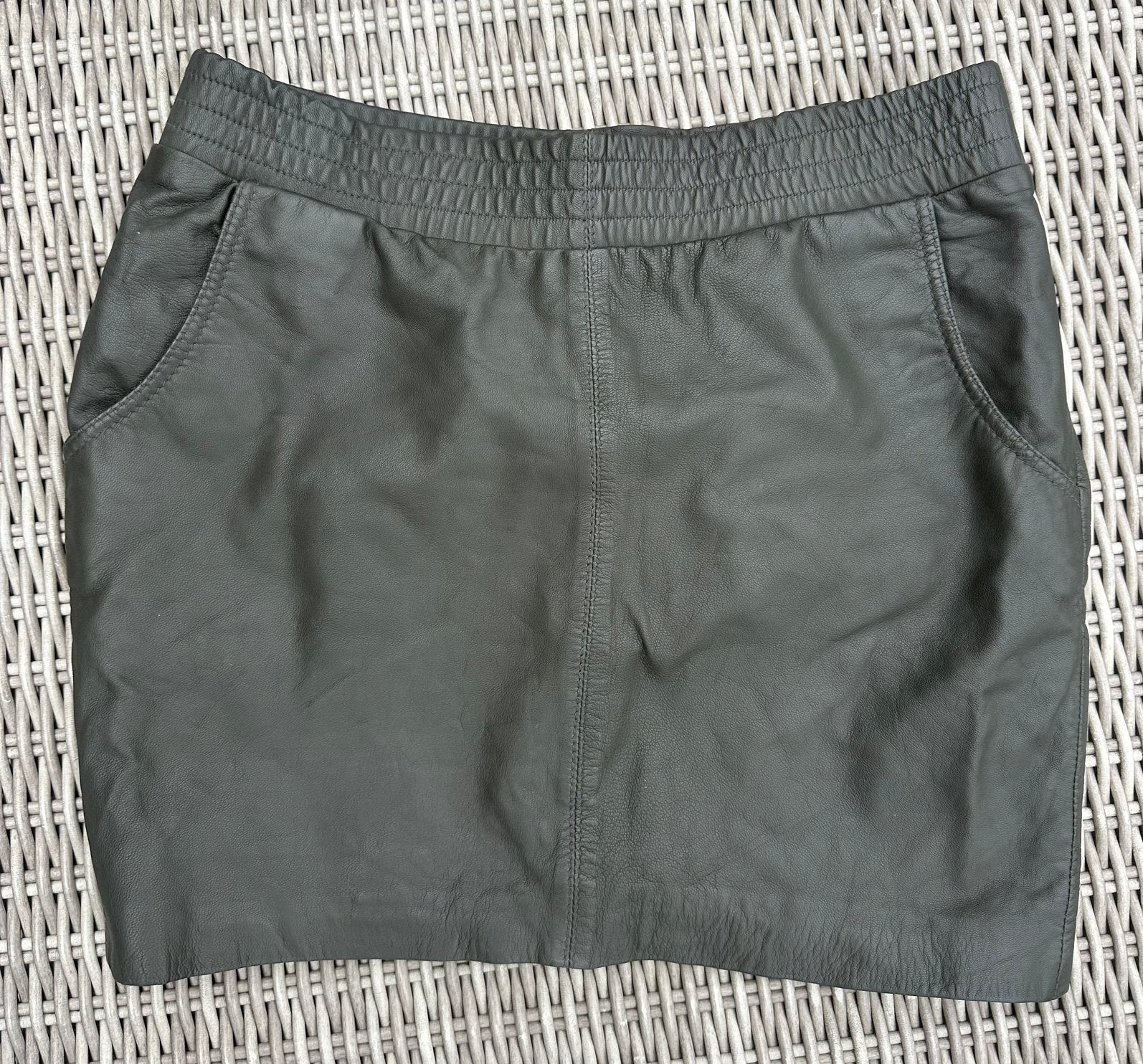 Goosecraft Leren Rok - Maat M donkergroen, Maat 38/40 (M), Ophalen of Verzenden, Zo goed als nieuw, Boven de knie