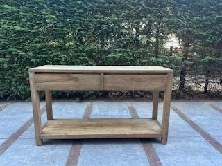 Sidetable van teakhout voor binnen, Huis en Inrichting, Kasten | Dressoirs, Ophalen, Gebruikt, 100 tot 150 cm, Teakhout