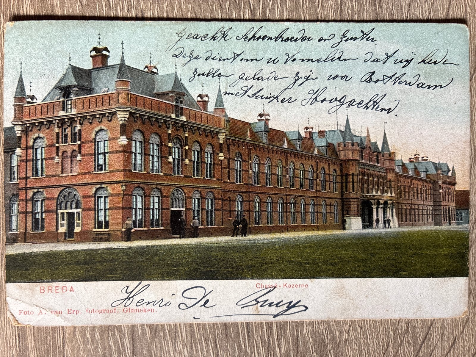Oude ansichtkaart Chassé-Kazerne Breda (1906), Ophalen of Verzenden, Voor 1920, Gelopen, Noord-Brabant