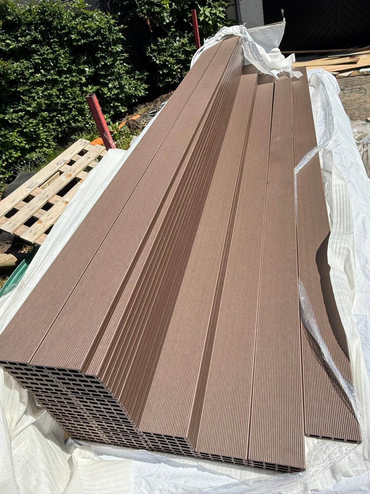 Nieuwe Bamdura Composiet Vlonderplanken Walnoot 360x14,6x2,5, Ophalen, Nieuw, Composiet