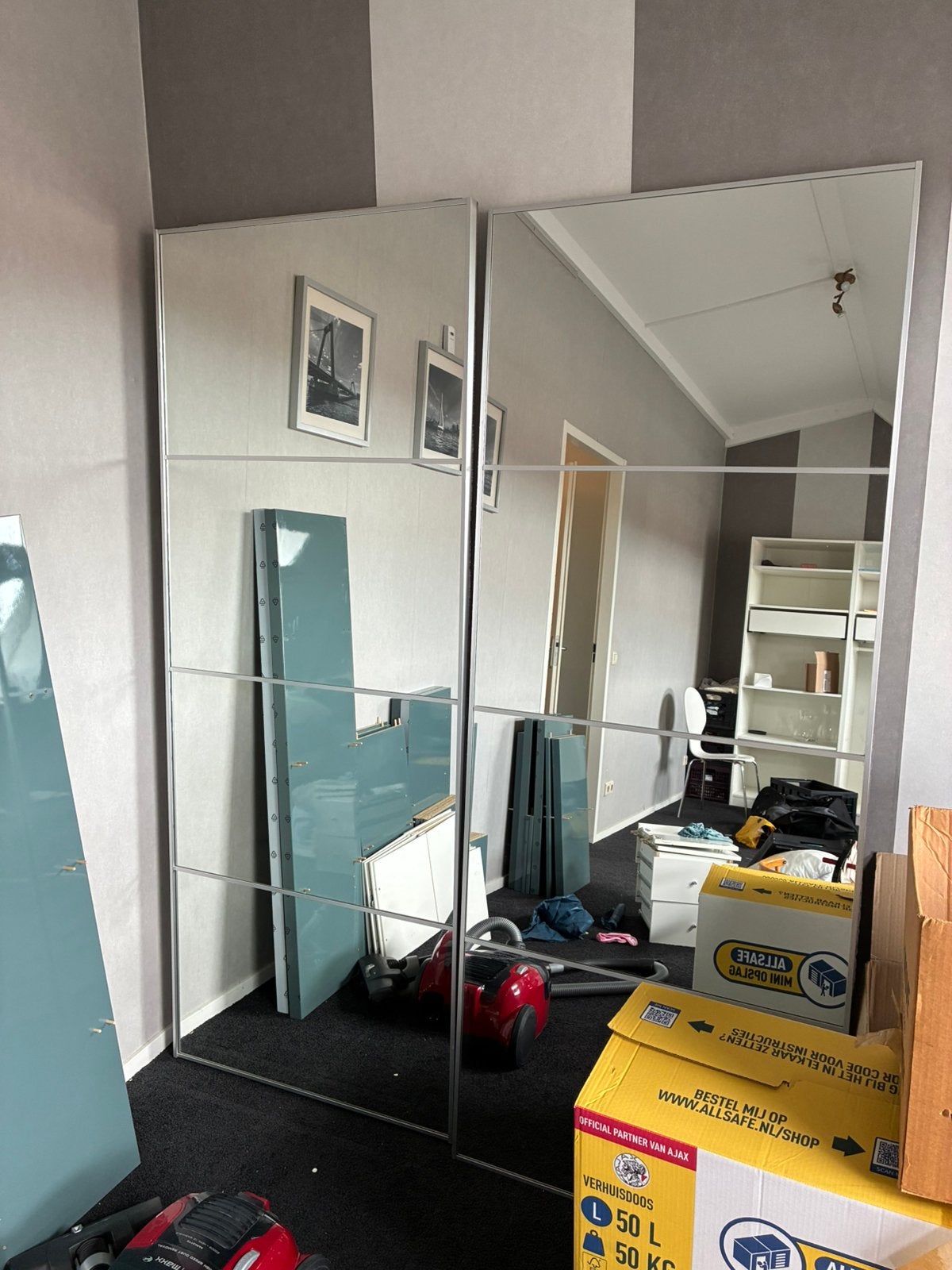 IKEA PAX spiegel deuren 150x201cm, Ophalen, Zo goed als nieuw, 50 tot 100 cm, 200 cm of meer
