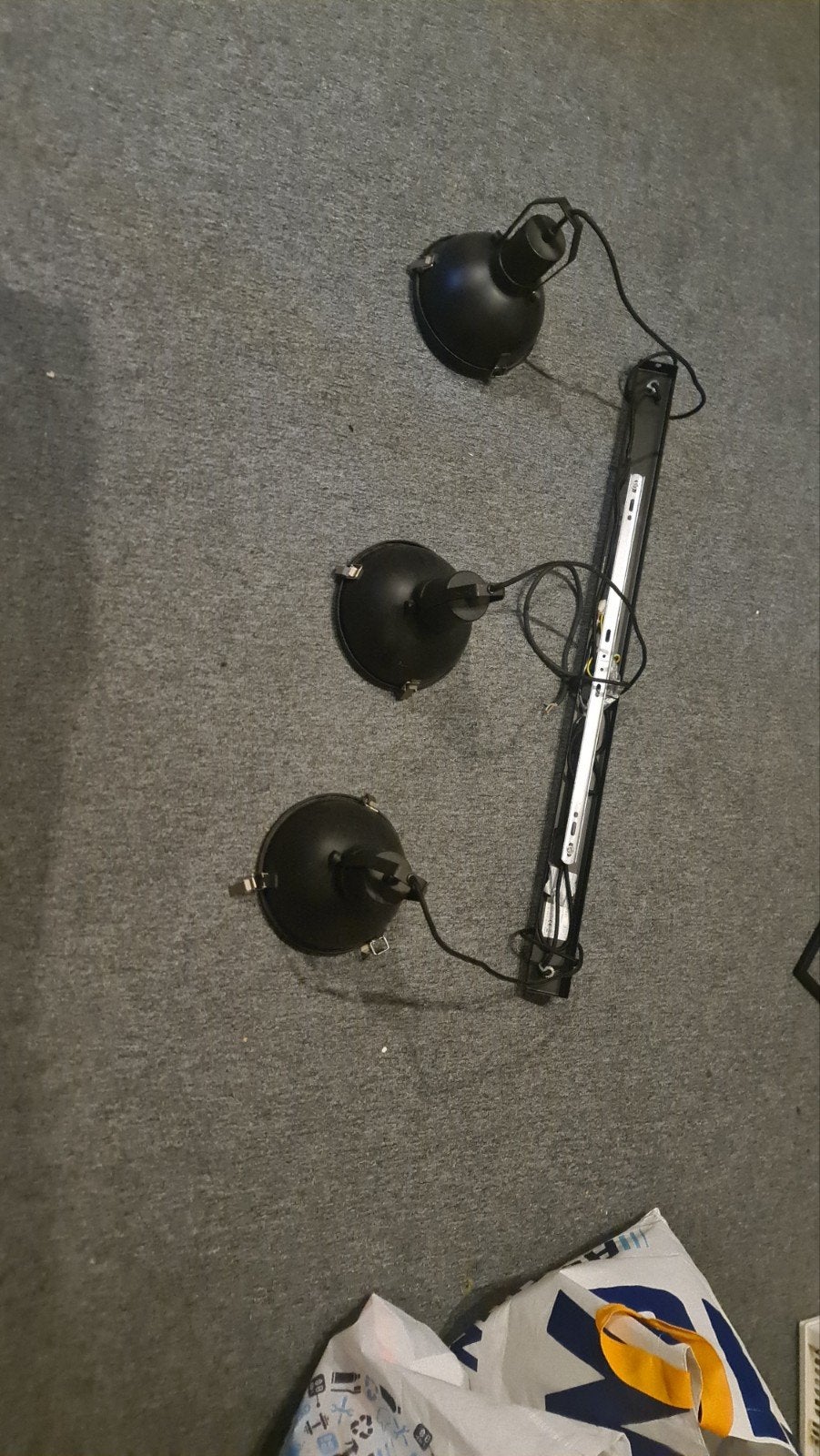 Zwarte industriële hanglamp voor eettafel, Ophalen, Gebruikt, E27 (groot), Metaal