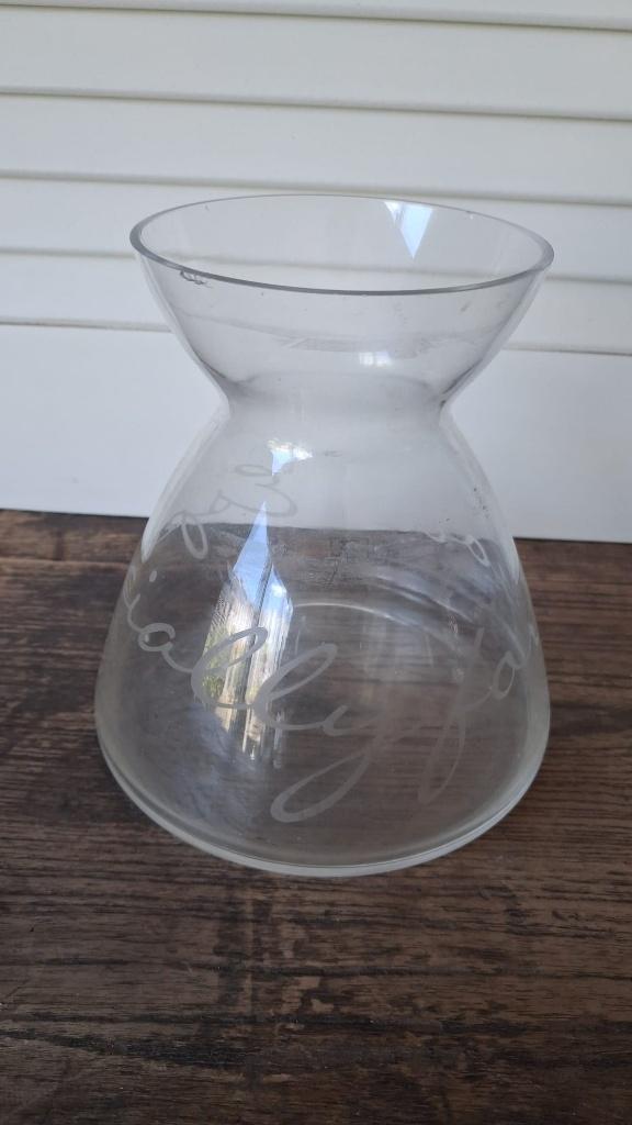 RM vaas 'Especially for you' Riviera Maison glazen vaas zgan, Ophalen of Verzenden, Zo goed als nieuw, Overige kleuren, Glas