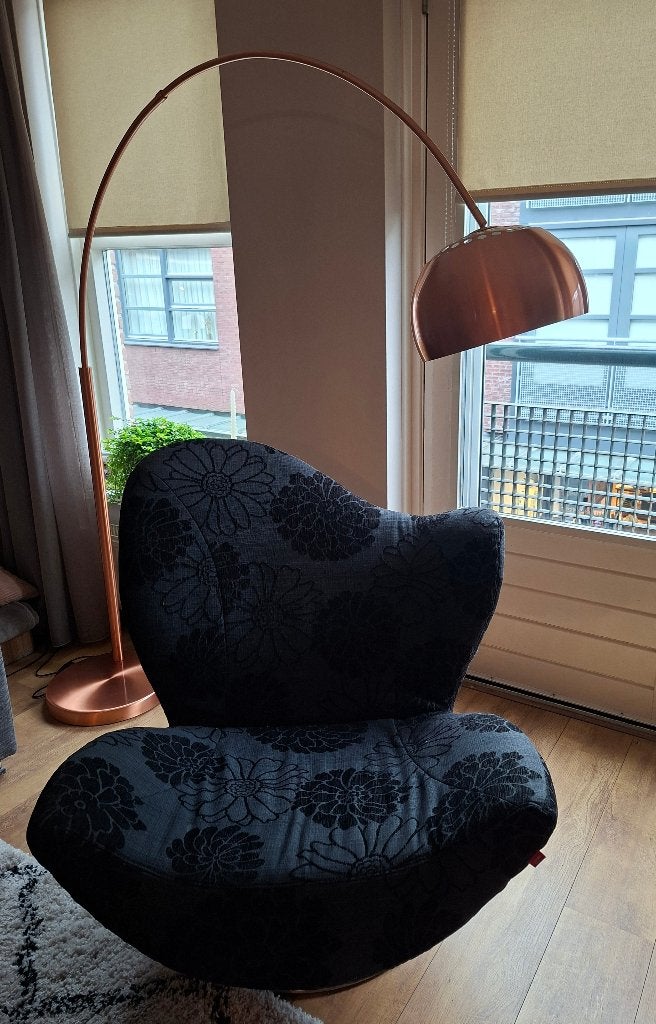 Comfortabele draaifauteuil, Huis en Inrichting, Fauteuils, Gebruikt, Stof, 50 tot 75 cm, 75 tot 100 cm, Ophalen