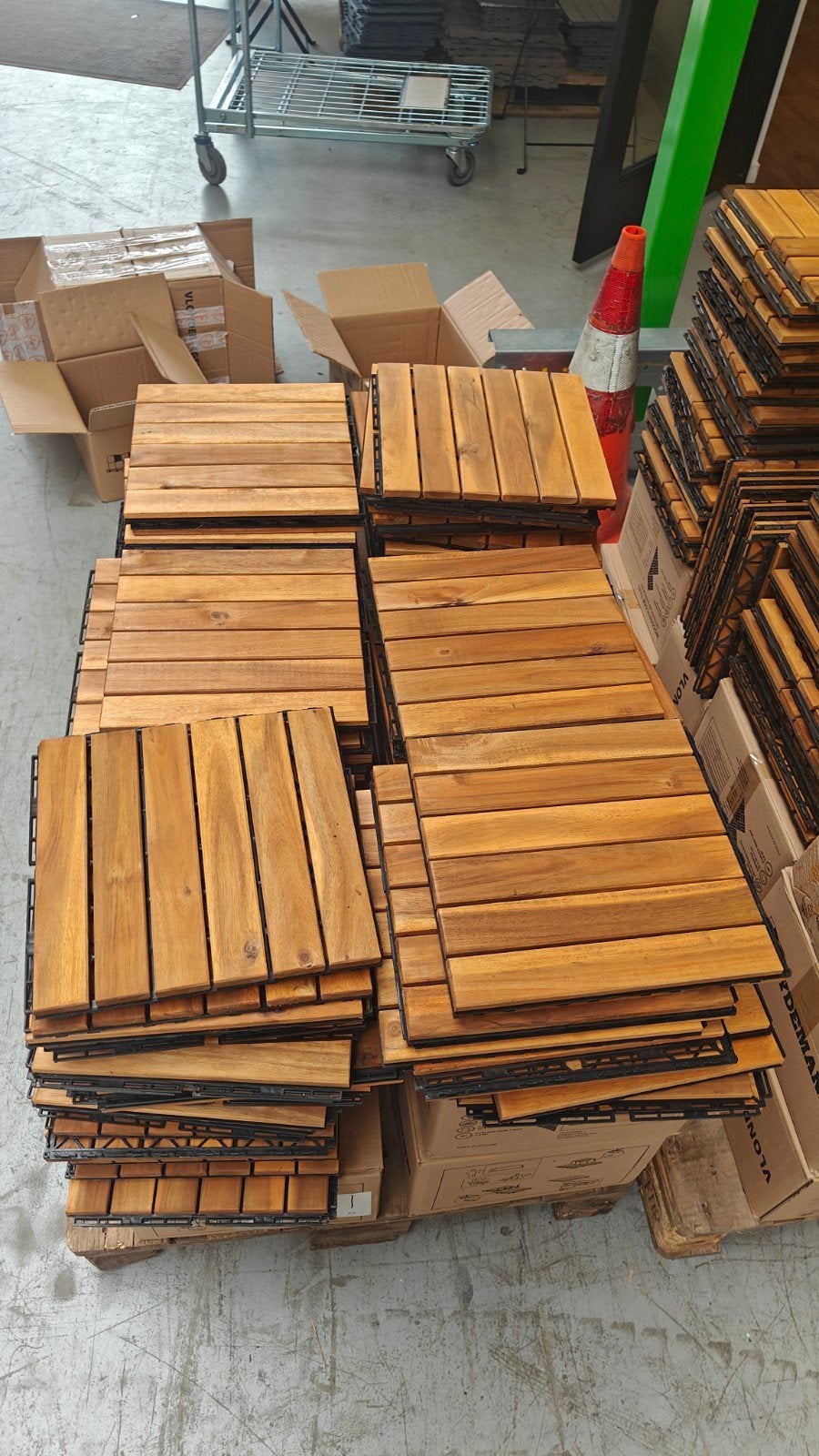 Vlondertegels acacia hout geïmpregneerd kliktegels, Nieuw, Ophalen of Verzenden, X, Hout