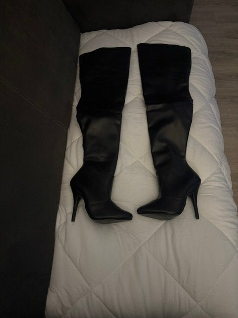 Pleaser laarzen maat 36 - 1x gepast, Kleding | Dames, Ophalen, Zo goed als nieuw, Zwart, Hoge laarzen