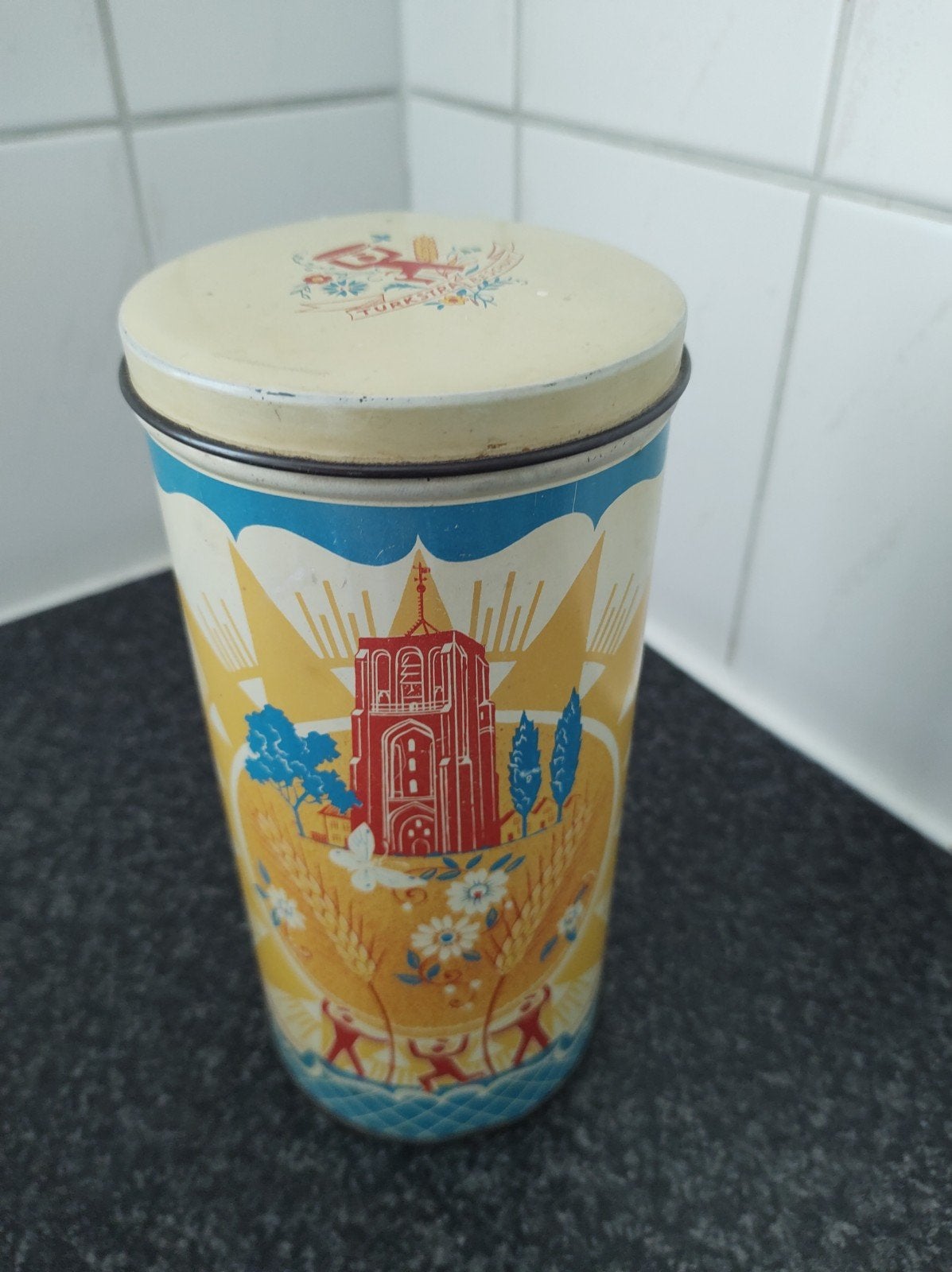 Oude beschuitbus van de firma Turkstra, Ophalen of Verzenden, Overige