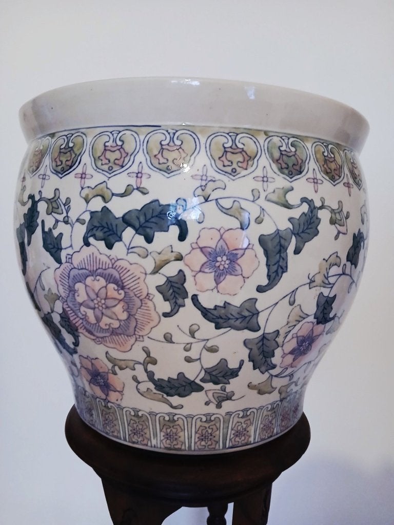 Cache pot  Groot Aziatische stijl, met handgeschilderd, Antiek en Kunst, Antiek | Keramiek en Aardewerk, Ophalen