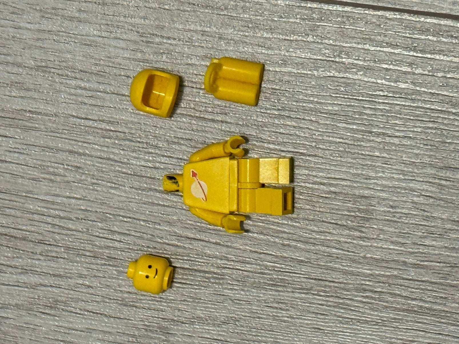 gele LEGO Classic Space astronaut minifiguur, Lego, Ophalen of Verzenden, Zo goed als nieuw, Compleet