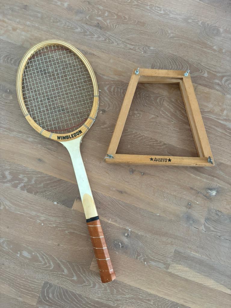 Vintage Wimbledon Tennisracket met Avento Spanner, Ophalen of Verzenden, Gebruikt, Racket, Overige merken