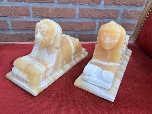 marmeren sfinxen, art-deco, ca 1920, Ophalen of Verzenden