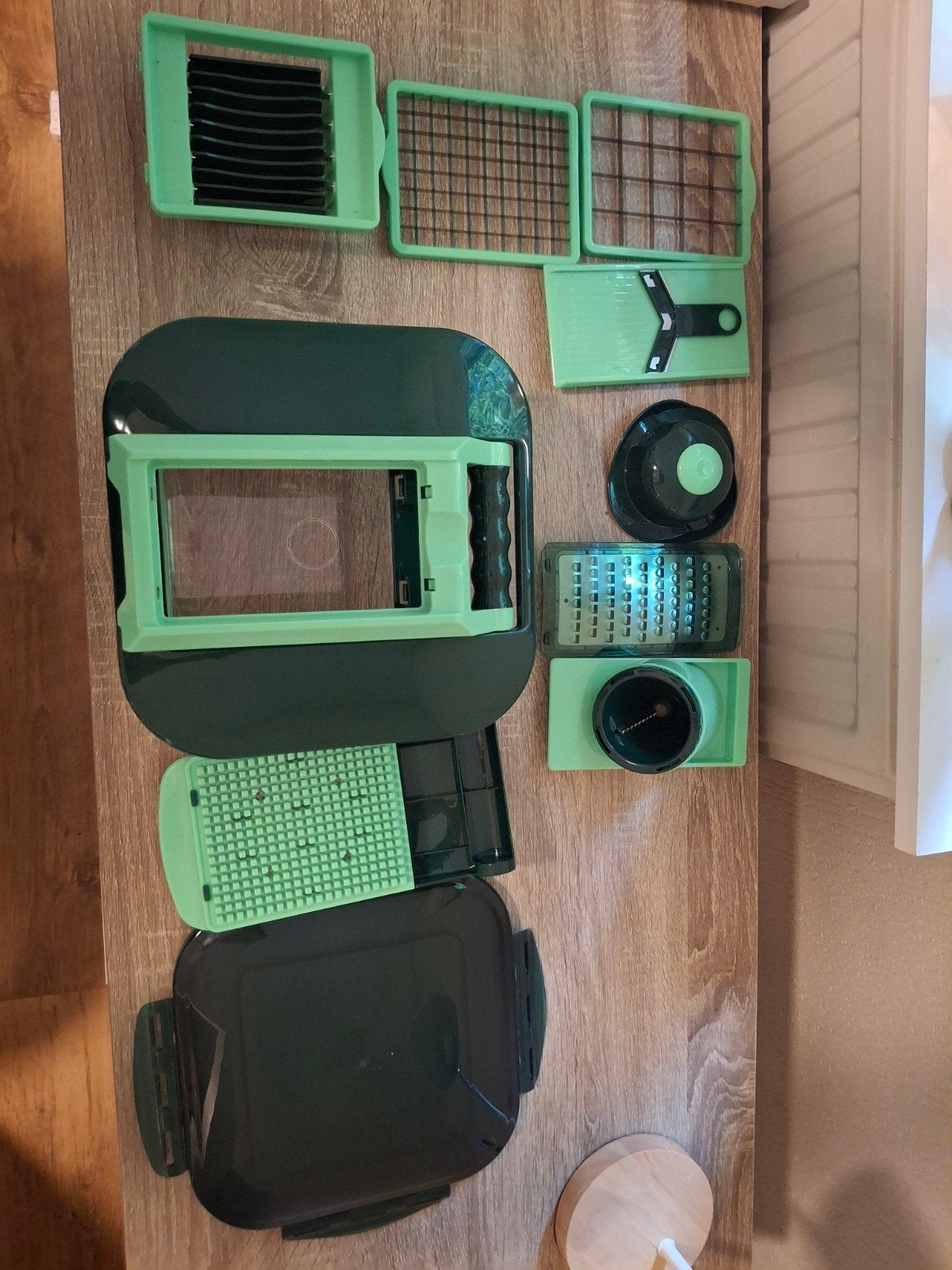 Nicer Dicer Genius groentesnijder - Zo goed als nieuw, Groen, Kunststof, Ophalen of Verzenden, Zo goed als nieuw