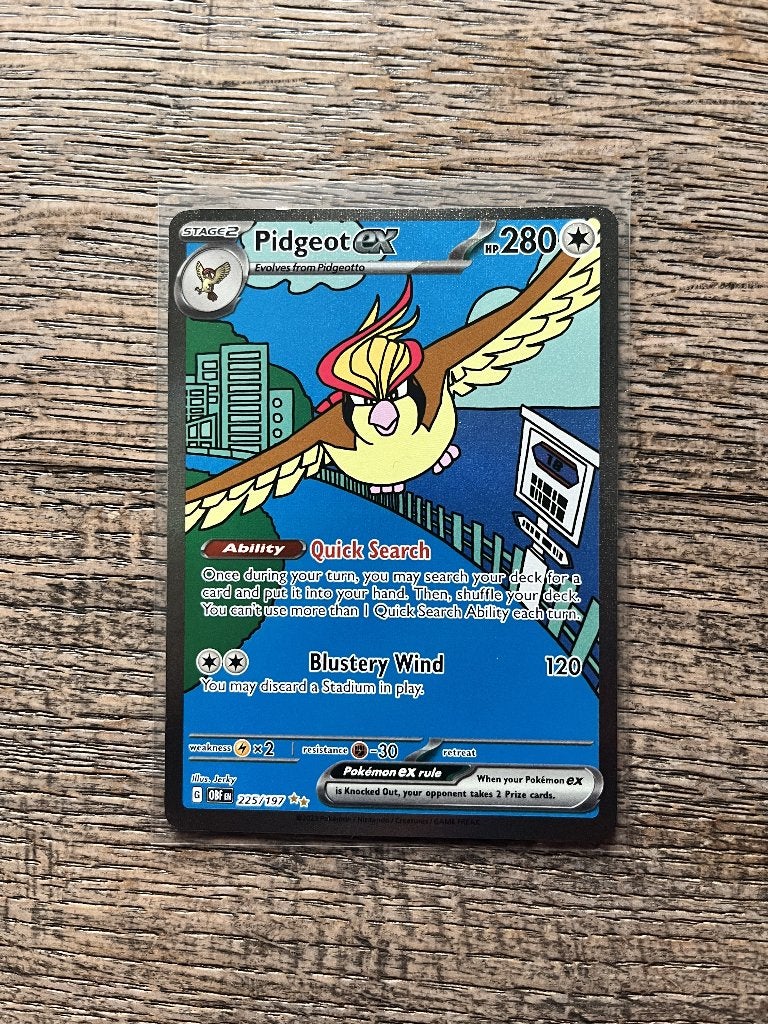 Pidgeot ex (OBF 225) Pokemon kaart, Hobby en Vrije tijd, Verzamelkaartspellen | Pokémon, Ophalen of Verzenden, Zo goed als nieuw