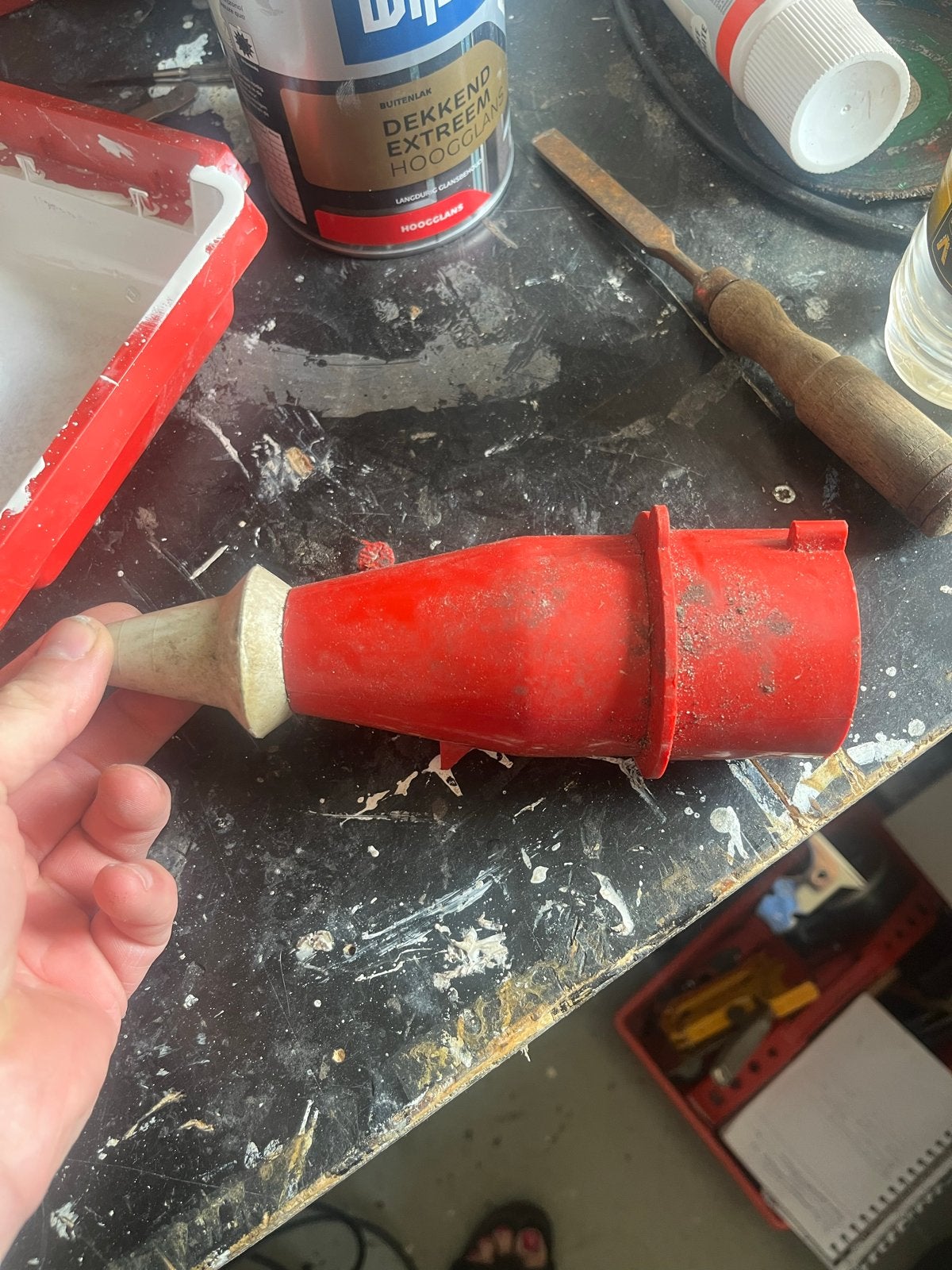 380 Volt Mannetjes Stekker - Zonder Kabel, Ophalen of Verzenden, Gebruikt, Stekker