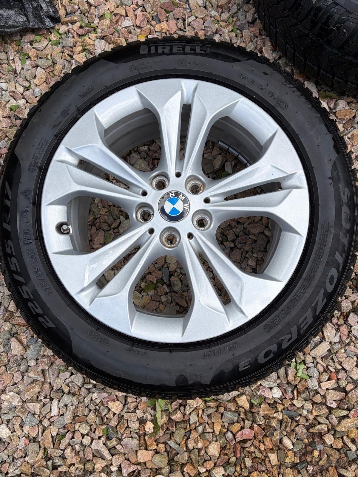 BMW Ronal lichtmetalen velgen - 17 inch - Pirelli Sottozero, Ophalen, Gebruikt, Banden en Velgen, 17 inch